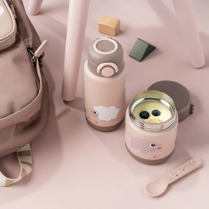 DoneByDeer Termo para Alimentos Granja Rosa 300 ml