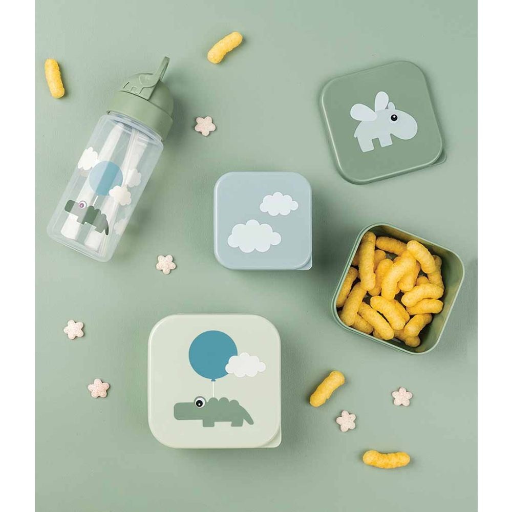 DoneByDeer Snack box set 3 pcs Happy clouds Green