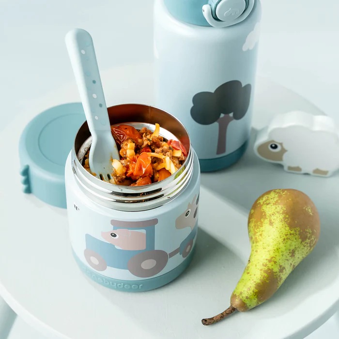 DoneByDeer Termo para Alimentos Granja Azul 300 ml