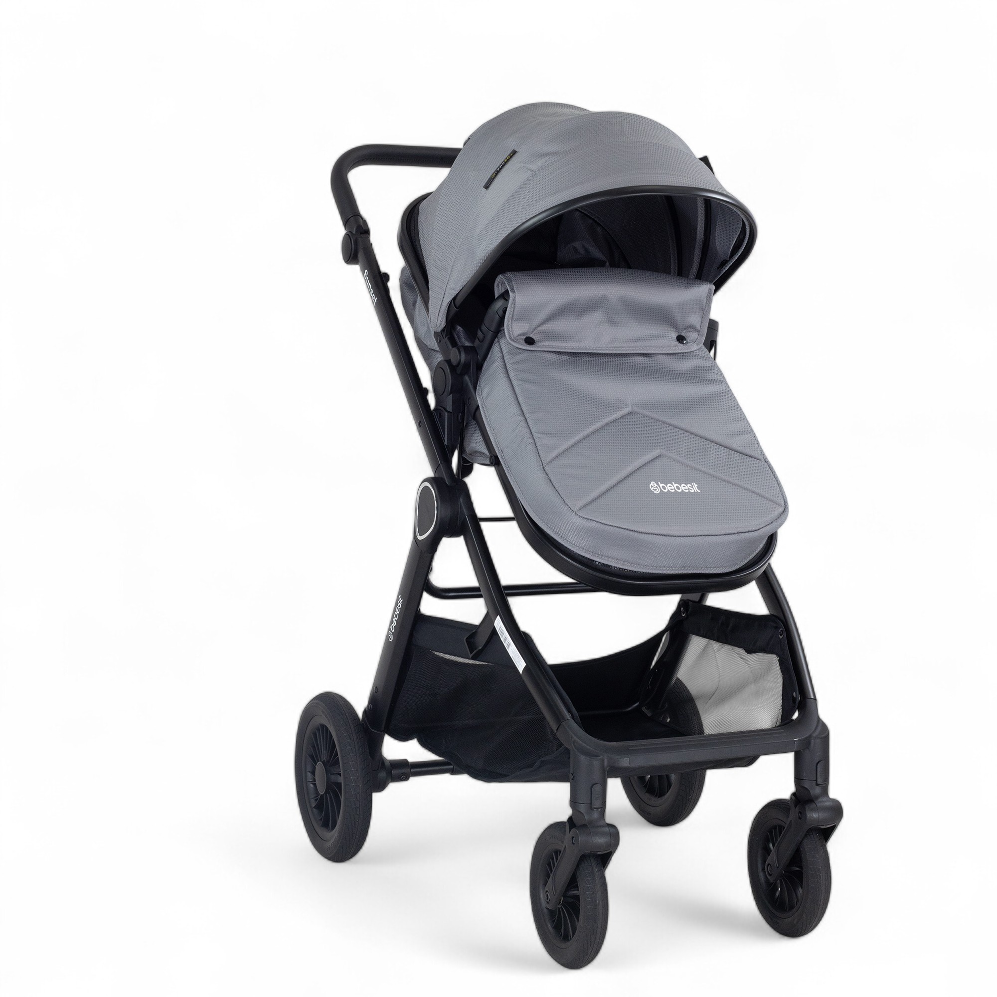 BEBESIT SUNSET TS con Baby Silla y Base gris  Isofix