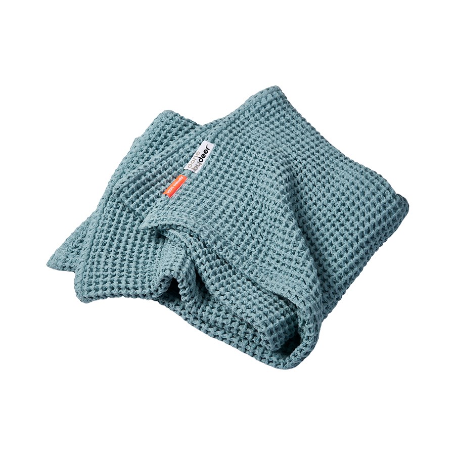 DoneByDeer Waffle Blanket Azul