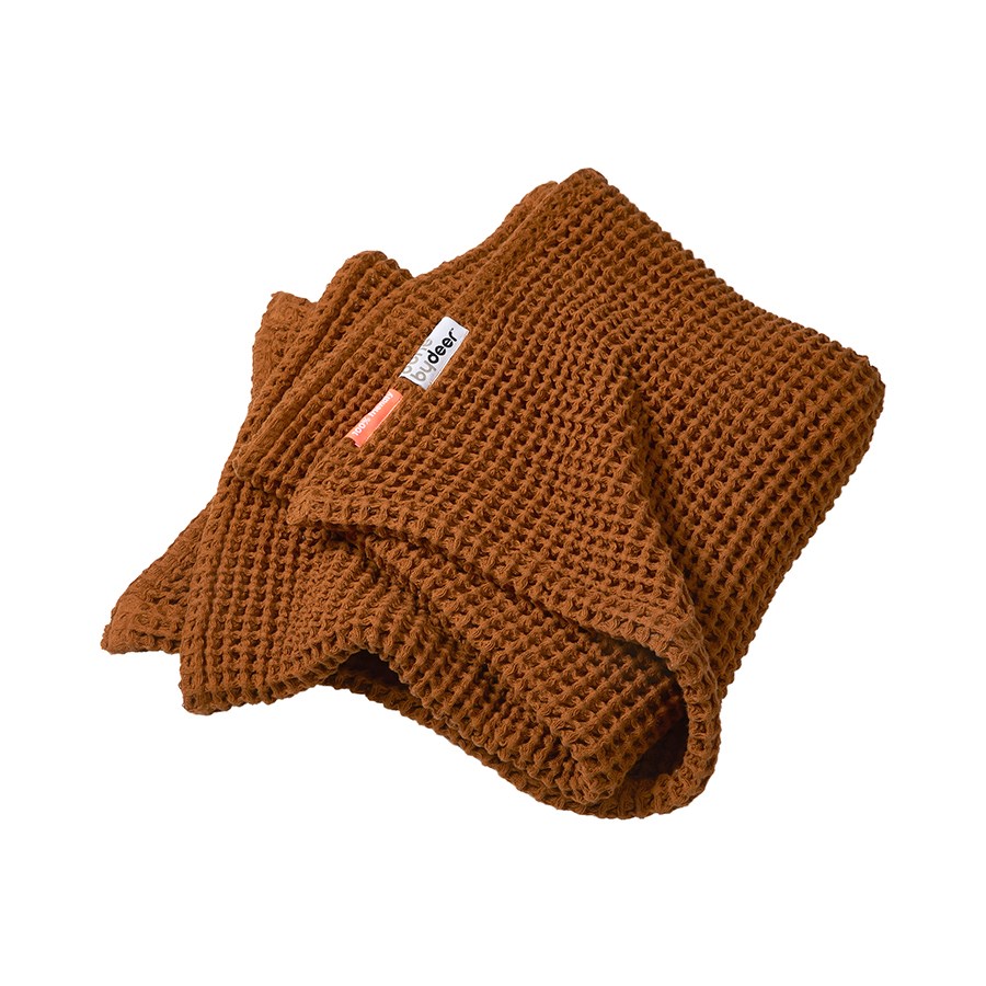 DoneByDeer Waffle Blanket Terracota