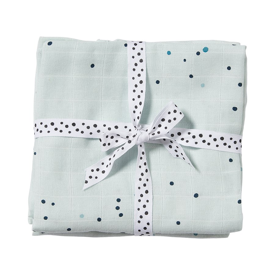 DoneByDeer Swaddle 2pk Celeste