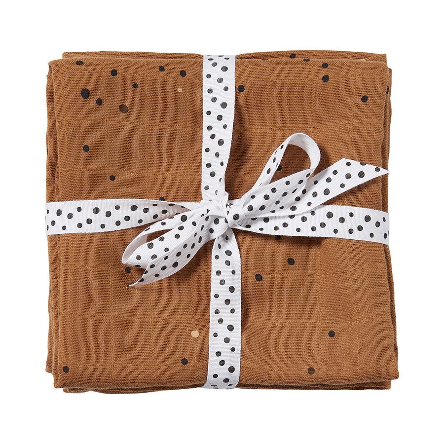 DoneByDeer Swaddle 2pk Terracota