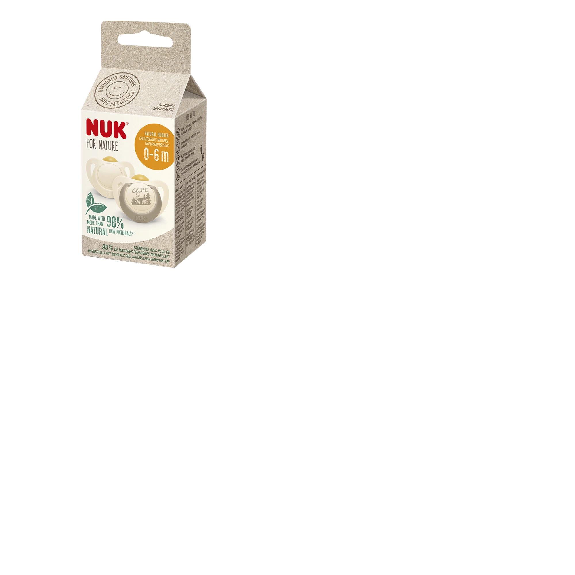 Nuk chupete latex for nature creme x2 talle2