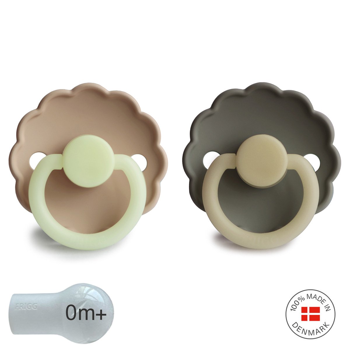 Mushie Pack 2 Chupetes Nigth Silicona Daisy Cream/French 0+