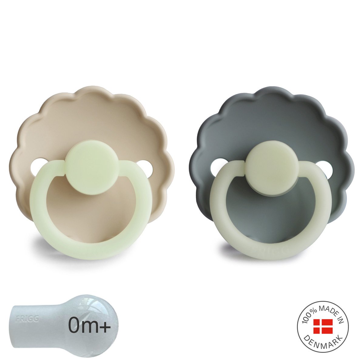 Mushie Pack 2 Chupetes Nigth Silicona Daisy Cream/French 0+
