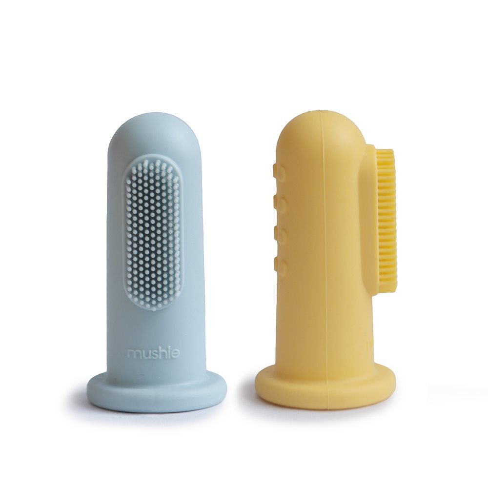 Mushie Pack 2 Cepillos Solid Powder Blue