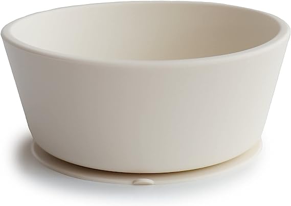 Mushie Bowl c/Ventosa Solid Ivory