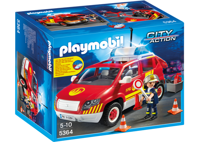 PLAYMOBIL Coche Jefe de Bomberos c/ Luces y Sonidos