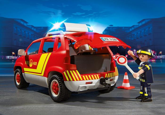 PLAYMOBIL Coche Jefe de Bomberos c/ Luces y Sonidos