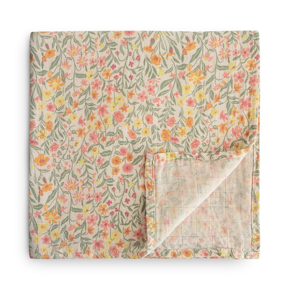 Mushie Muselina Print Pastel Bloomss 120x120