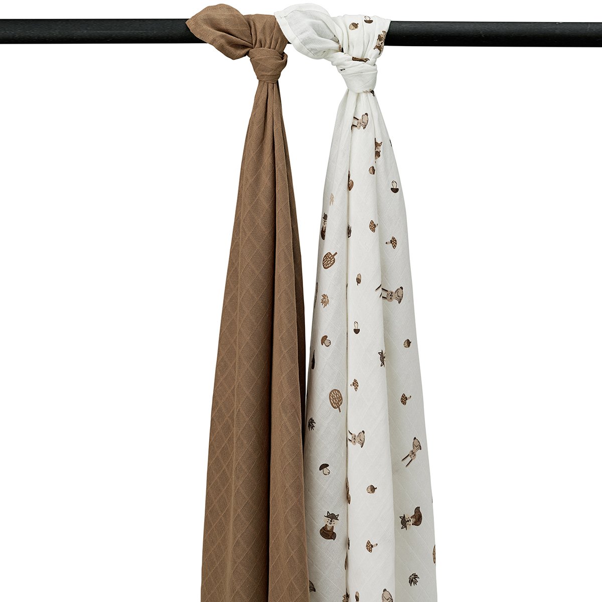 Meyco Muselina 120X120 Pack X2 Forest Animals Toffee