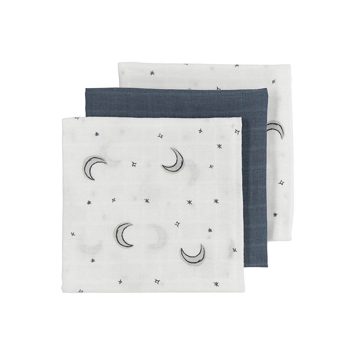 Meycobaby Muselina 70X70 Pack X3 Moon Indigo