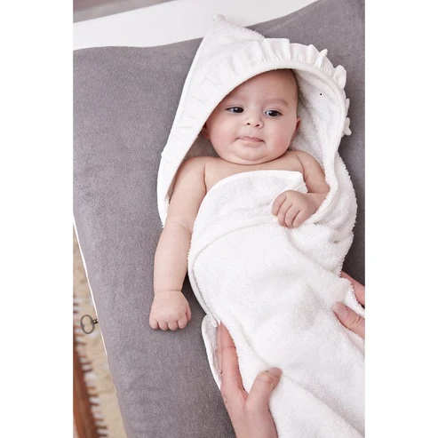 Meyco Capa de baño con volados Blanco