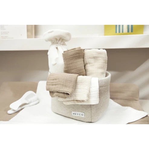Meycobaby Muselina Lavada 70X70 Pack X3 Off.W/S.Sand/Taupe