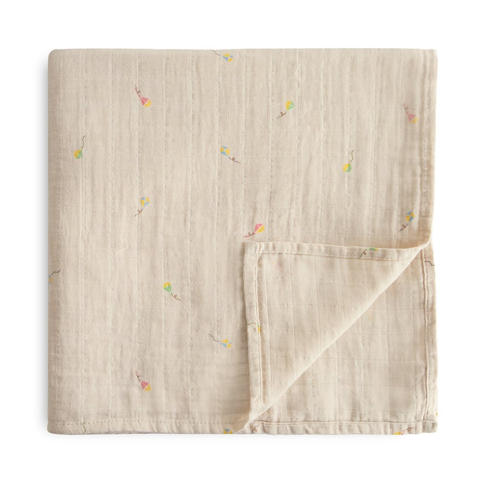 Mushie Muselina Print Kites 120x120