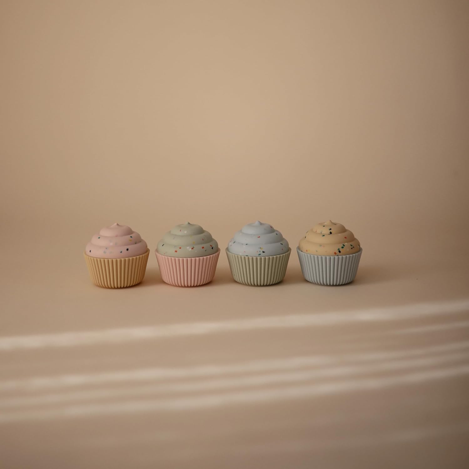 Mushie Jueguetes de Baño 4pzas Cupcakes Multi