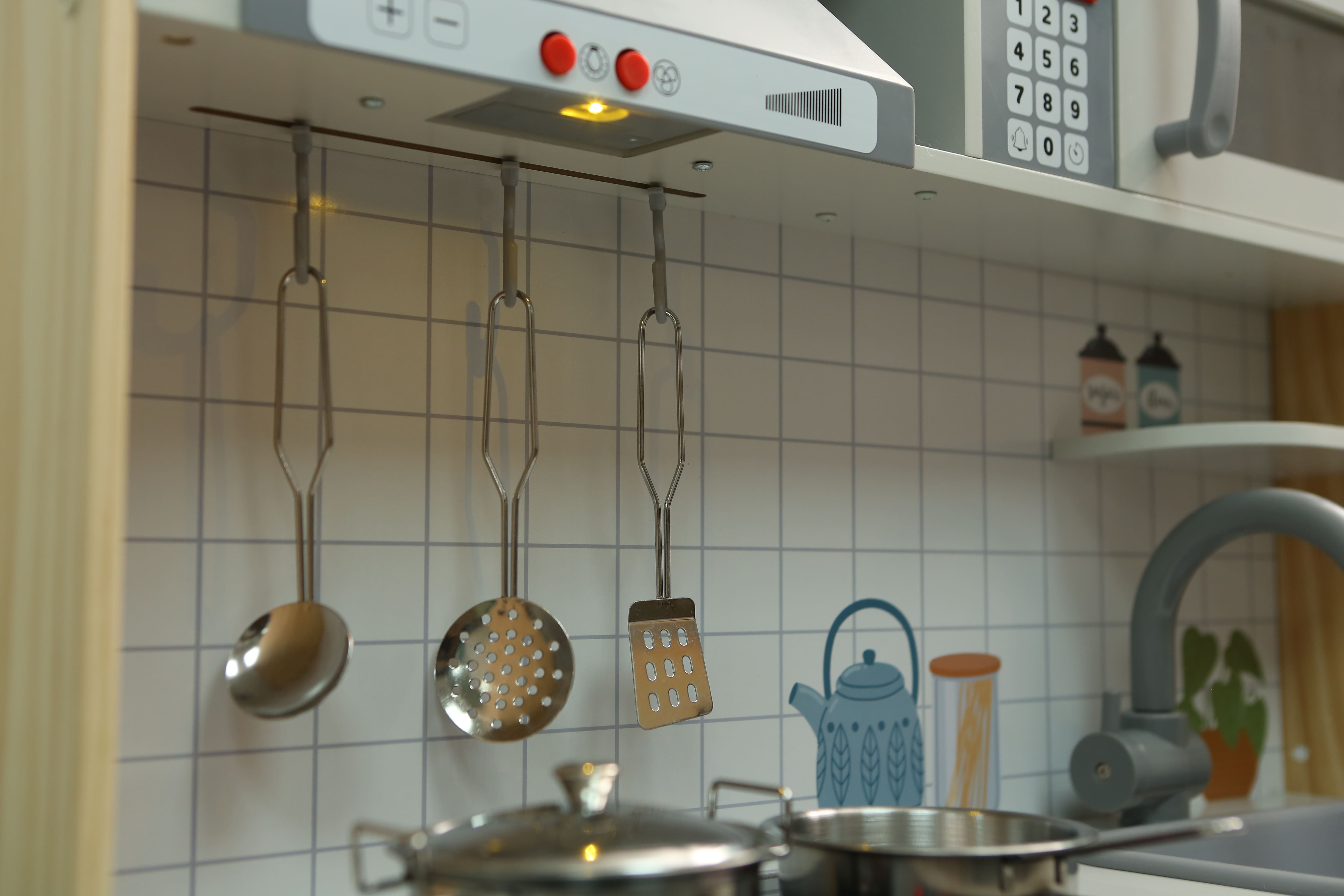 Cocina de Madera Grande Con Lavarropas