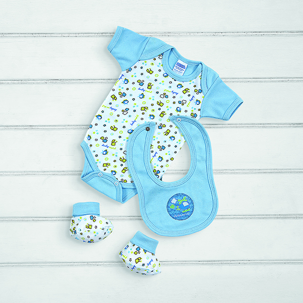 BABY MINK Baby Set 3pzas Celeste