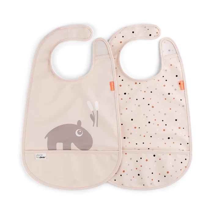 Done by Deer Bib w/velcro 2-pack Ozzo Powder