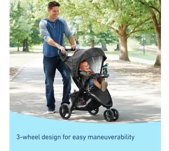 Graco Coche De Bebé 3 Ruedas + Babysilla