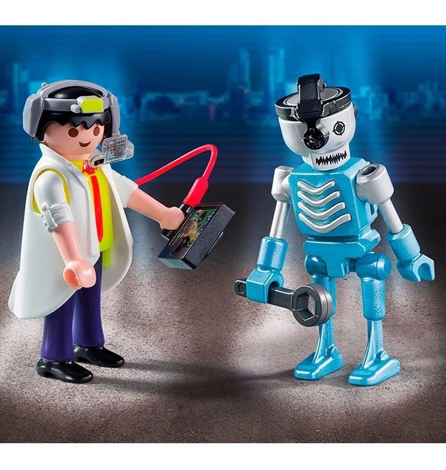 Play Mobil Duo Personajes Cientifico Y Robot
