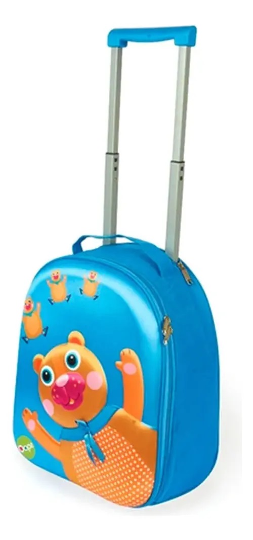 Mochila Oops 3d Oso Con Ruedas Y Manija