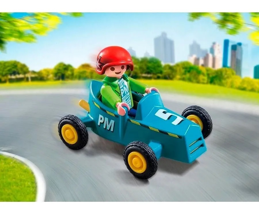 PlayMobil Niño con auto kart