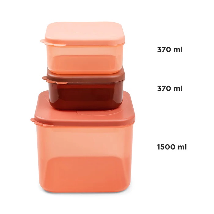 DoneByDeer Food storage container set L Elphee Papaya