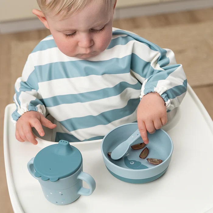 DoneByDeer Set Cubiertos Happy dots Azul