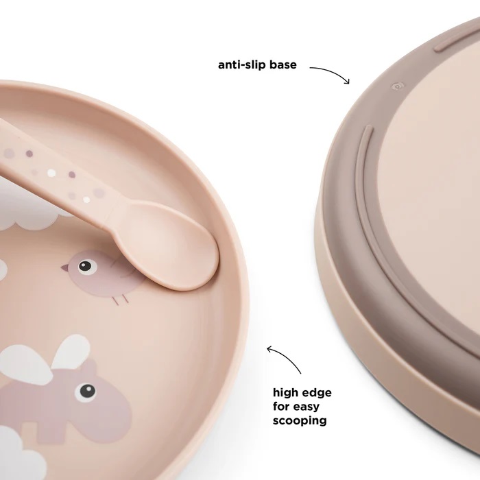 DoneByDeer Primer Set Alimentacion Ventosa Nubes Rosa