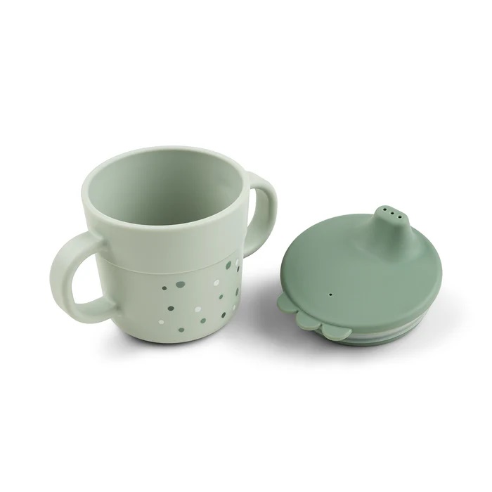 DoneByDeer Vaso con Asas Happy dots Verde