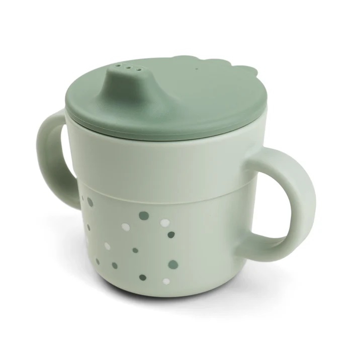 DoneByDeer Vaso con Asas Happy dots Verde