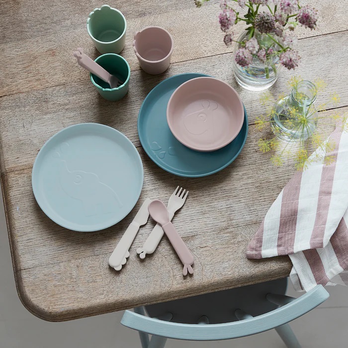 Kiddish cutlery set Deer friends Green