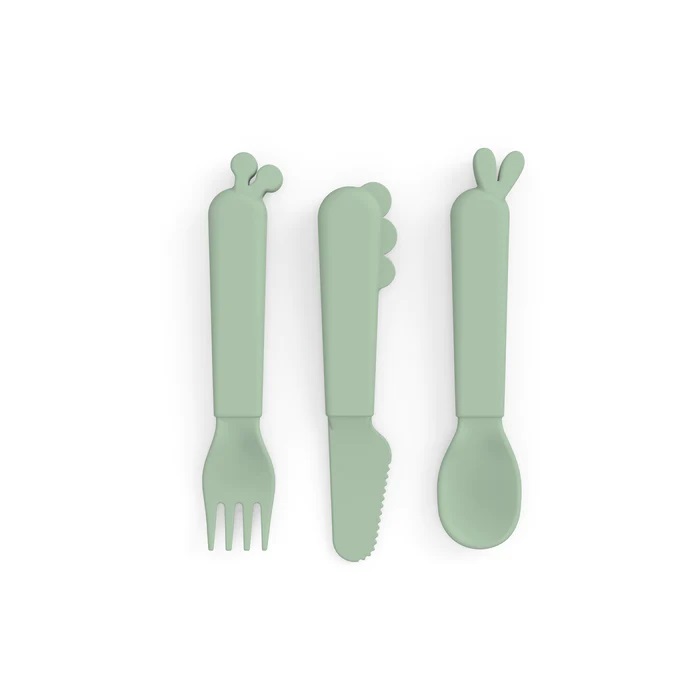 Kiddish cutlery set Deer friends Green