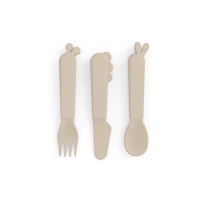 DONE BY DEER Kiddish cutlery set Deer friends Sand