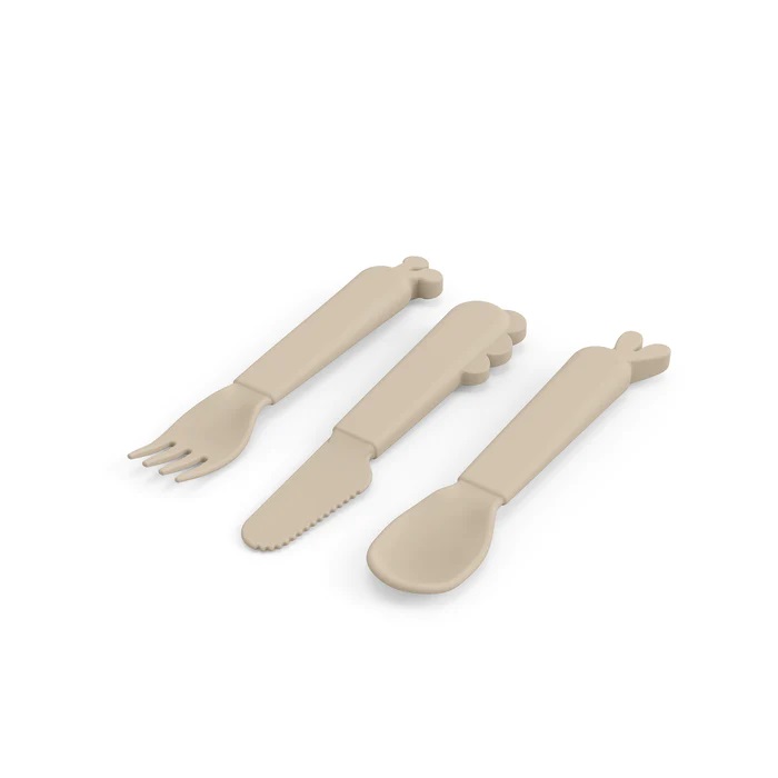 DONE BY DEER Kiddish cutlery set Deer friends Sand