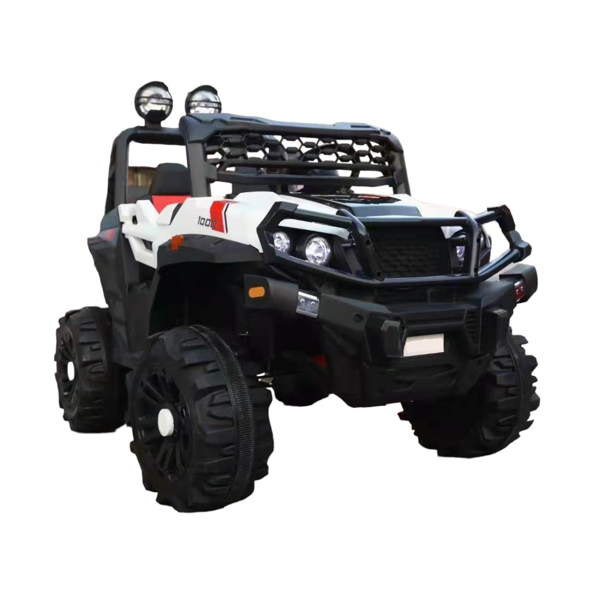 Bebesit Jeep Doble a batería 12V - Blanco