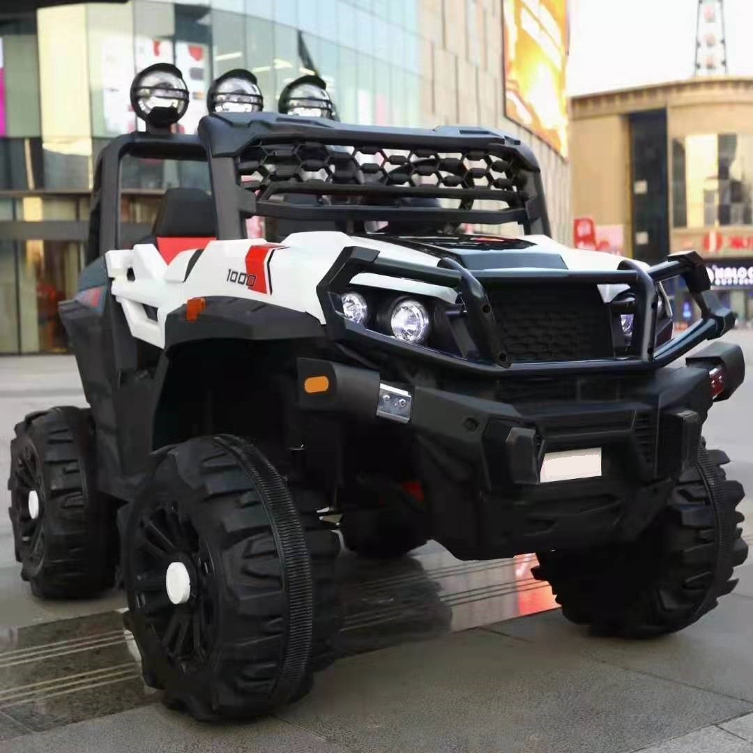 Bebesit Jeep Doble a batería 12V - Blanco