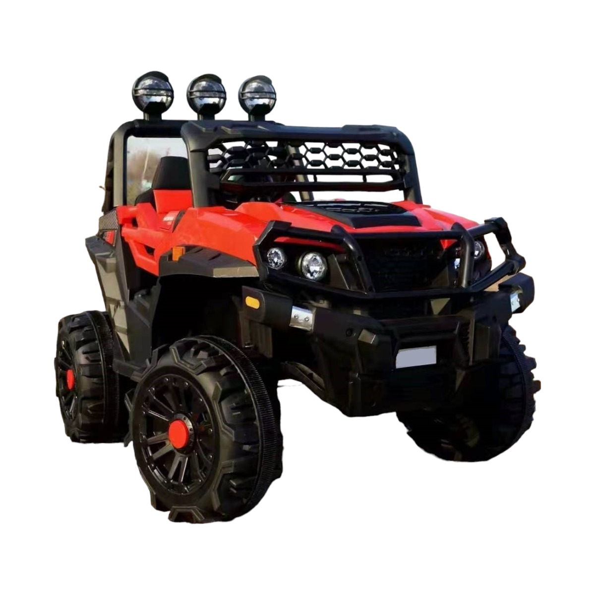 Bebesit Jeep Doble a batería 12V - Rojo