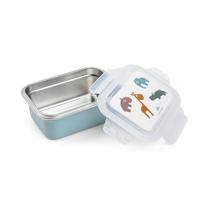 DoneByDeer Metal lunch box Deer friends Blue