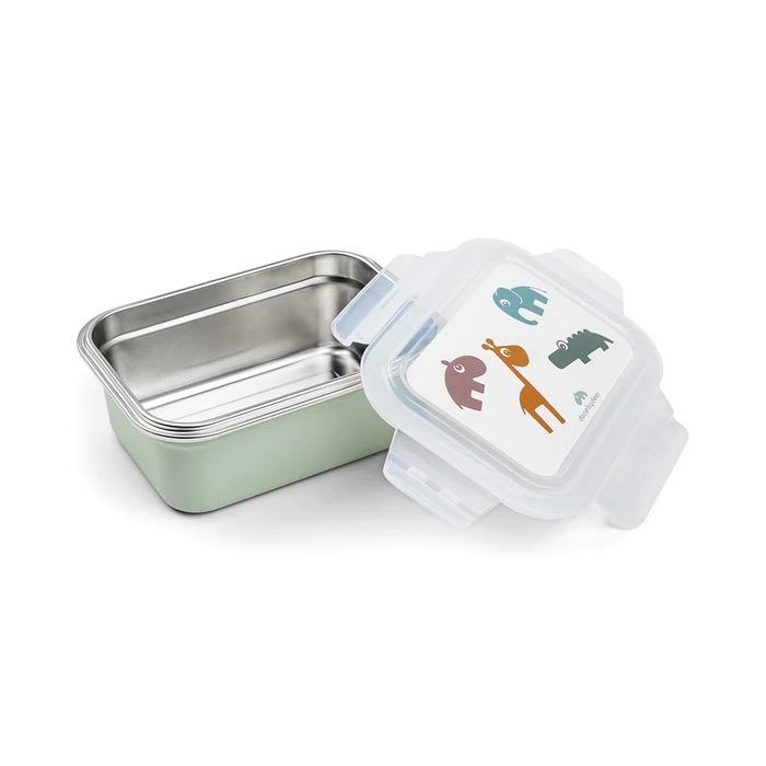 DoneByDeer Metal lunch box Deer friends Green