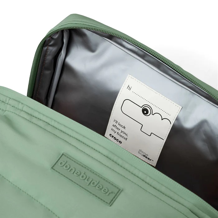 DoneByDeer Lunchera Térmica Croco Green