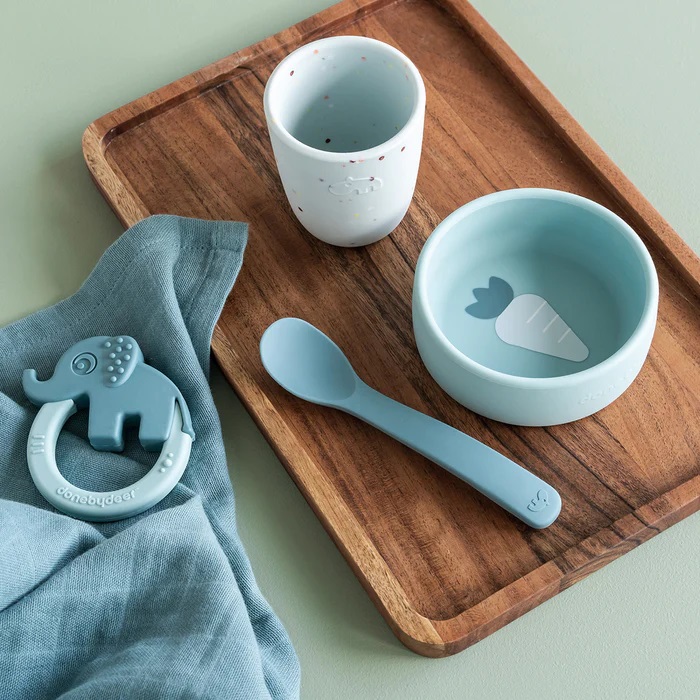 DoneByDeer Silicone first meal set Blue