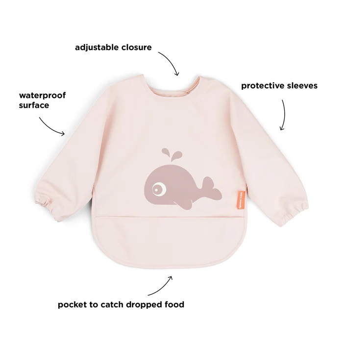 DoneByDeer Babero Mangas y Bolsillo Wally Rosa