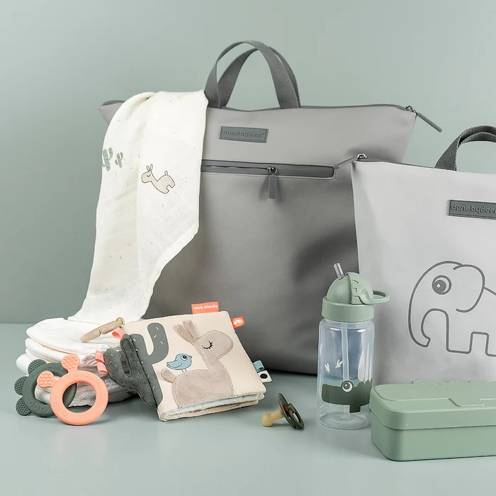 DoneByDeer Botella con Compartimientos L Croco Verde