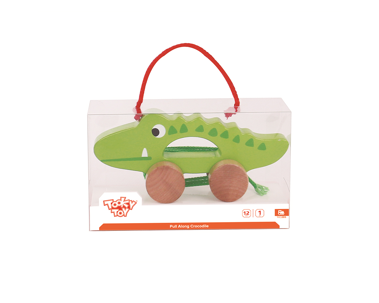 Tooky Toy Arrastre Cocodrilo de Madera