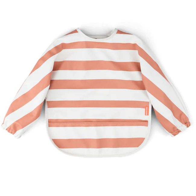 DoneByDeer Babero Mangas Bolsillo Stripes Papaya