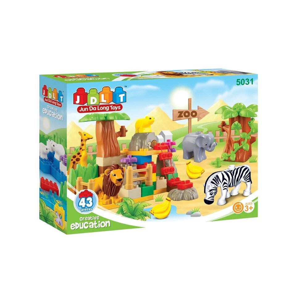 43 pzas Zoo Series Blocks Set